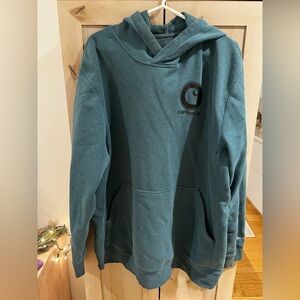 Carhartt hoodie, teal color good condition